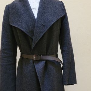 COPY - ICB  Japan Brand New Charcoal 3/4 Length Coat 70% Wool 30% Cashmere Size…